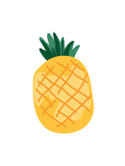cute pineapple in kids flat style illustration