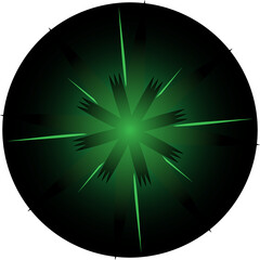 Intense Green Starburst Radial Shine Dramatic graphic featuring a central green glow radiating This intense effect creates a sci-fi or energy burst aesthetic