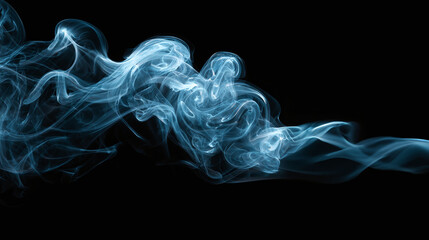 Abstract image of swirling smoke in shades of blue and white
