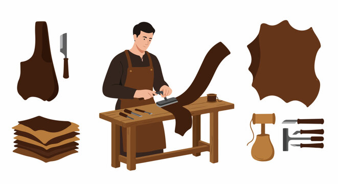 leather scenes ハンドツールレザーアート ファームシーン Leather 