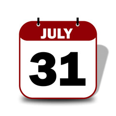 31 July Date Calendar