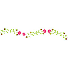 Flower Divider Illustration