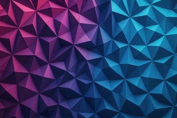 Obraz premium Teal magenta 3D low poly geometric polygon background with vibrant faceted gradient abstract design