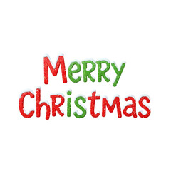 Festive Merry Christmas Text - Seasonal Greeting Design Element