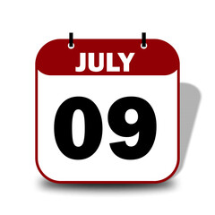 9 July Date Calendar