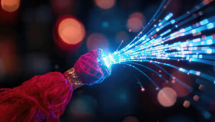 Fiber Optic Data Streams from Tassel