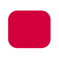 Abstract Red Rounded Rectangle – Soft Corner Shape on Transparent Background