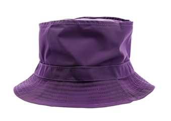 Purple bucket hat for sun protection fashion isolated on transparent background