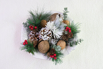 Christmas Concept ,Winter Woodland Bowl