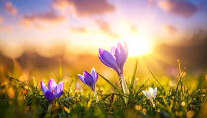 spring crocus flowers