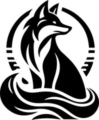 Fox logo silhouette vector illustration  for your brand