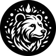 Bear logo silhouette vector illustration  for your brand