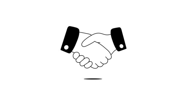 Take a look at this amazing animated icon of handshake in modern style