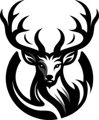 Deer logo silhouette vector illustration  for your brand
