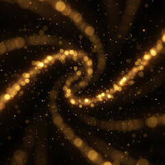 Abstract Gold Particle Stream
