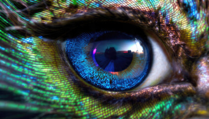Obraz premium Lizard Eye Macro