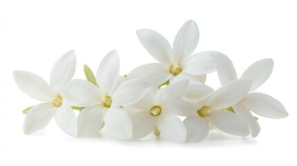 Fototapeta premium Beautiful Jasmine White Flower Isolated on a Clean White Background