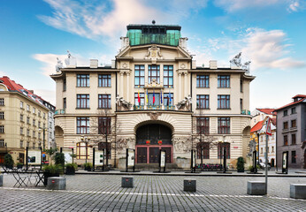 Prague New City Hall in the center of the old town, Czechia