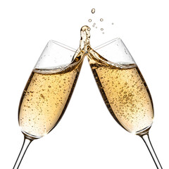 Celebrate with festive champagne toasting glasses for New Year's Eve party event