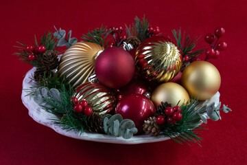 Christmas Concept, Festive Ornament Bowl