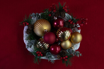 Christmas Concept, Festive Ornament Bowl