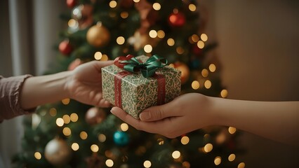 Giving Christmas presents