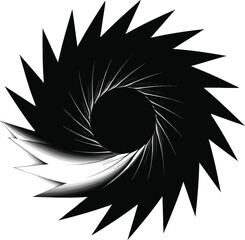 Sharp Spiral Blade Abstract Vector Illustration