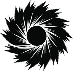 Abstract Circular Swirl Motion Vector Illustration