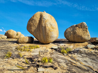 Lajedo do Pai Mateus, Cabaceiras, Paraíba - rock formations in the northeastern hinterland of...