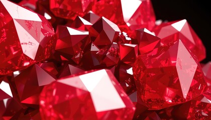 Brilliant crimson gemstones, perfect for luxury, passion, and abundance presentations or decorative elements