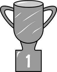 Trophy cup isolated on a white background