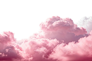 Fototapeta premium Beautiful Pink Clouds Floating in a Clear Sky with Soft Lighting