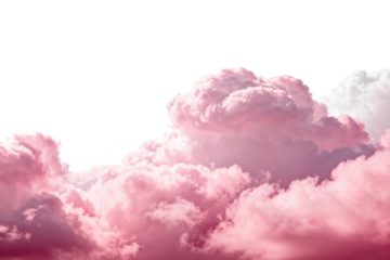 Beautiful Pink Clouds Floating in a Clear Sky with Soft Lighting