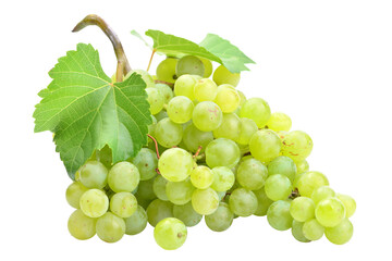 Bunch of green grapes isolated