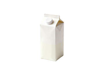 A carton of milk with white liquid inside for daily consumption