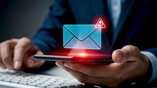 Phishing Email Threat Detected on Mobile Device | Cybersecurity Warning for Online Communication | Fraud Prevention and Secure Messaging


