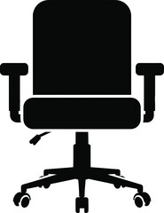 Office Chair Silhouette Vector Illustration