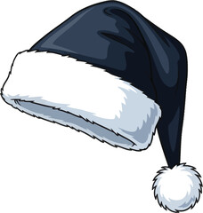 Winter Santa hat vector illustration