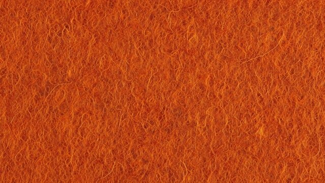 Vibrant orange felt fabric texture showcasing natural fibers
