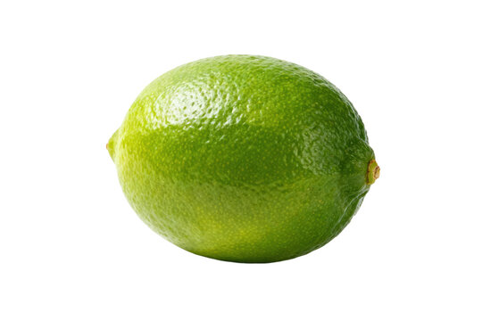 Fresh green lime fruit with smooth surface and vibrant color