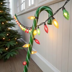 christmas wreath on the wall