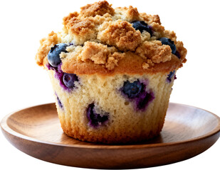 창가에놓인블루베리크럼블머핀