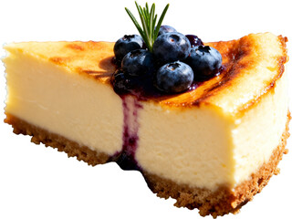 파란접시위의뉴욕치즈케이크한조각