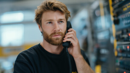 A senior engineer demonstrating deep expertise as they troubleshoot a complex machine, diagnosing the issue with a single listen to its rhythm while digital sensors confirm their intuition.