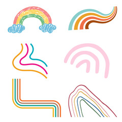 set of colorful abstract vector symbols