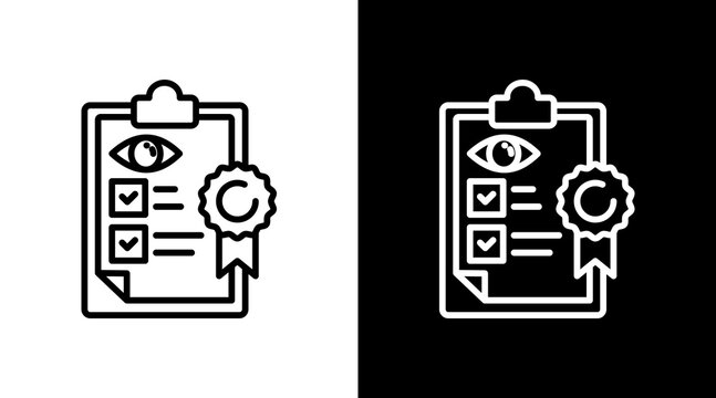 Policy Review Icon For Design Elements