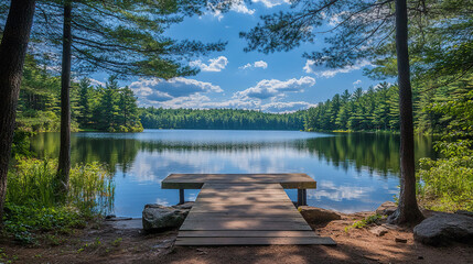 The serenity of the lake and the forest fill you with a deep sense of calm. How does this moment of stillness allow you to reflect on whatâ€™s important in your life?