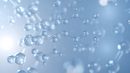 amrinone molecular structure 3d, cardiotonic agent structural chemical formula view from a microscope