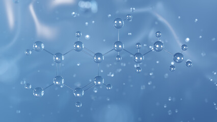 Adrenaline molecular structure, 3d model molecule, adrenergic agonist structural chemical formula view from a microscope © Сергей Шиманович