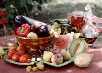Table de fruits et l&eacute;gumes